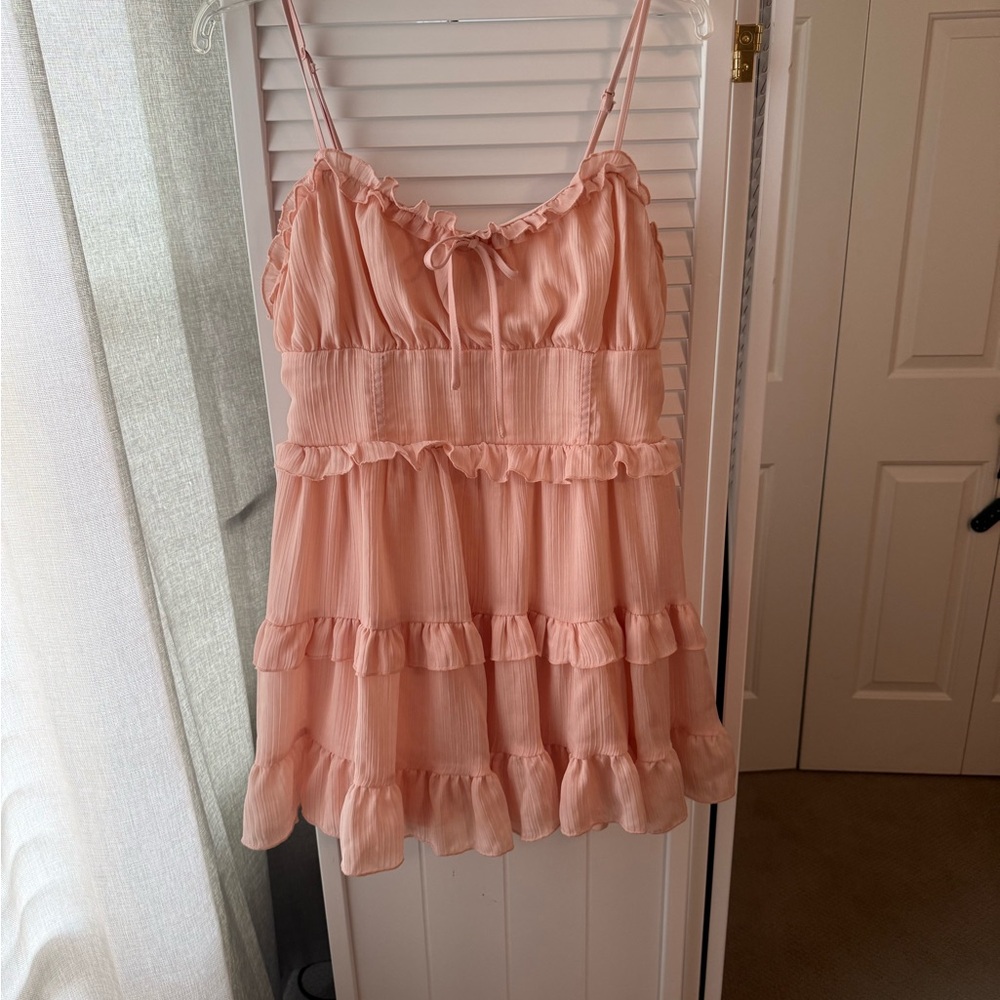 Wild Fable Blush Ruffled Junior’s Dress